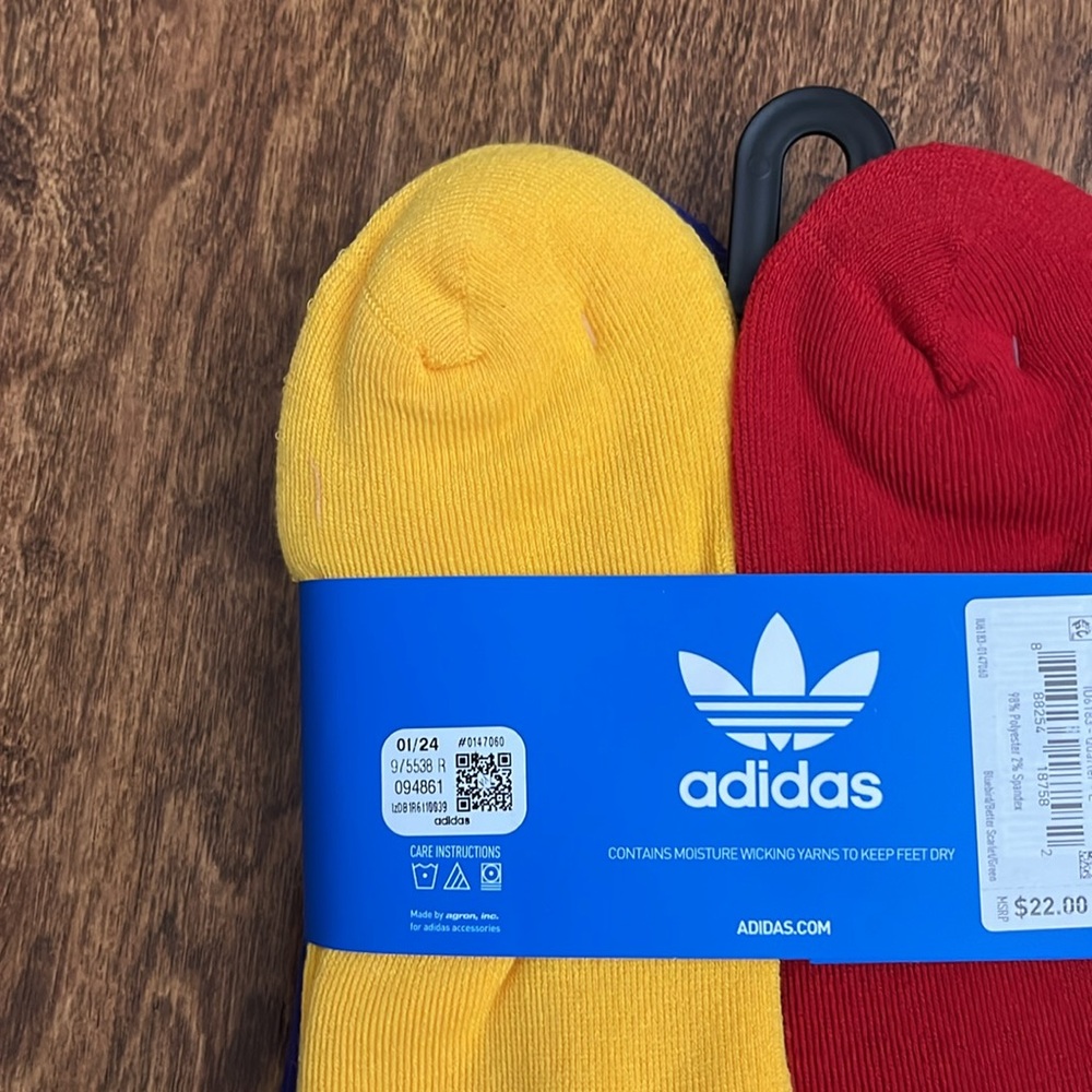 Adidas Originals Quarter Multi Sport Socks 6 Pack - Picture 11 of 17